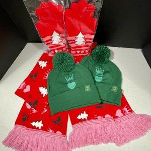 Set of 2- Hallmark Channel Christmas Scarves, Hats & Gloves - NEW
